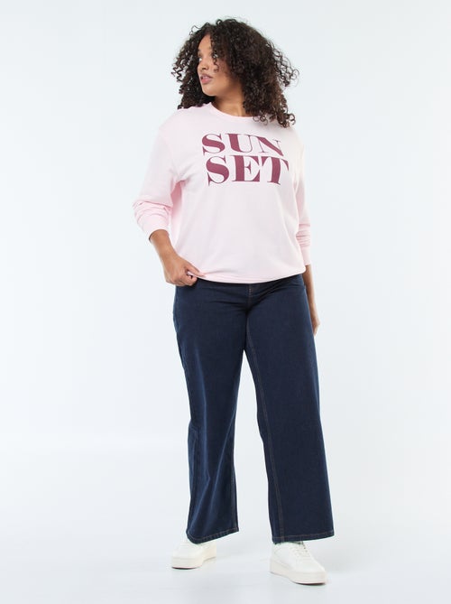 Sweatshirt em moletão estampada - Kiabi