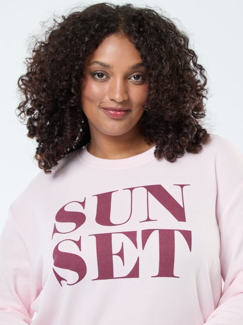 Sweatshirt em moletão estampada - Kiabi