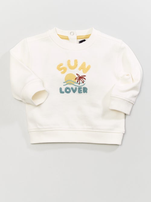 Sweatshirt em moletão estampada 'sun lover' - Kiabi