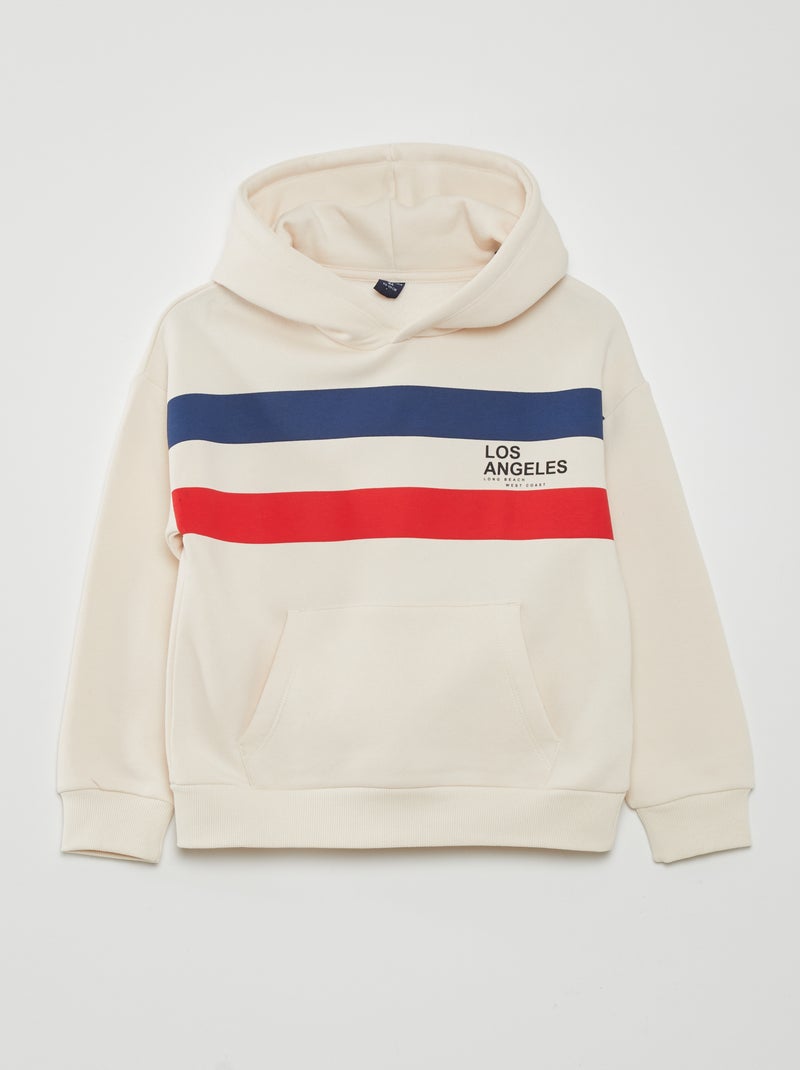 Sweatshirt em moletão estampada 'USA' BRANCO - Kiabi