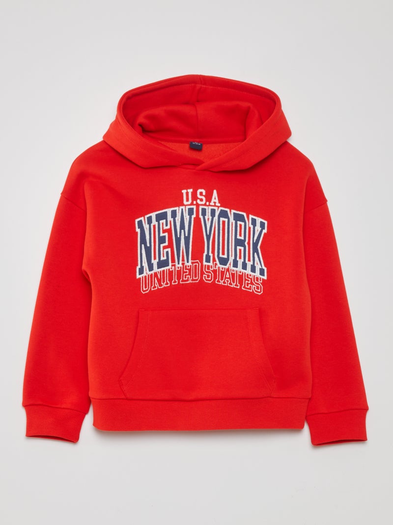 Sweatshirt em moletão estampada 'USA' VERMELHO - Kiabi