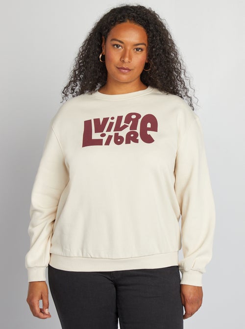 Sweatshirt em moletão estampado - Kiabi