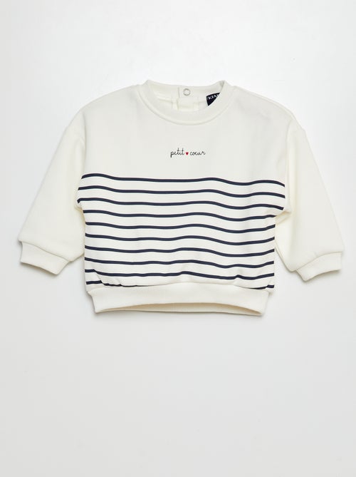 Sweatshirt em moletão estampado - Kiabi