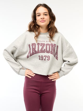 Sweatshirt em moletão estampado