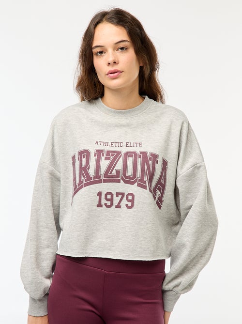 Sweatshirt em moletão estampado - Kiabi