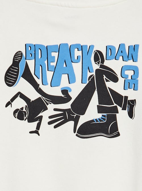 Sweatshirt em moletão estampado frente e verso - Kiabi