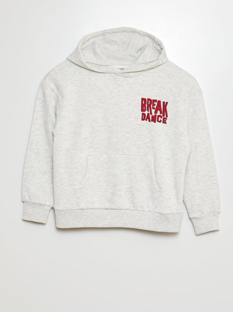 Sweatshirt em moletão estampado frente e verso CINZA - Kiabi