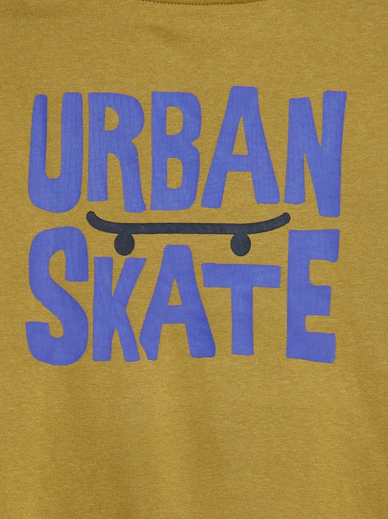 Sweatshirt em moletão estampado frente e verso VERDE - Kiabi