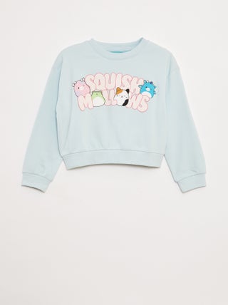 Sweatshirt em moletão estampado 'squishmallows'