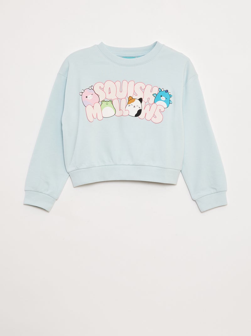 Sweatshirt em moletão estampado 'squishmallows' AZUL - Kiabi