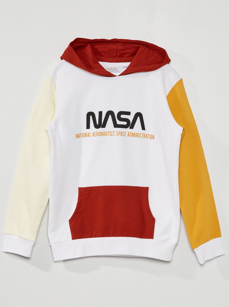 Sweatshirt em moletão estilo color-block 'NASA' BRANCO - Kiabi