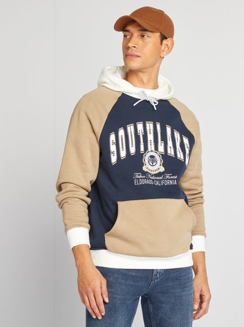 Sweatshirt em moletão estilo universidade americana - Kiabi