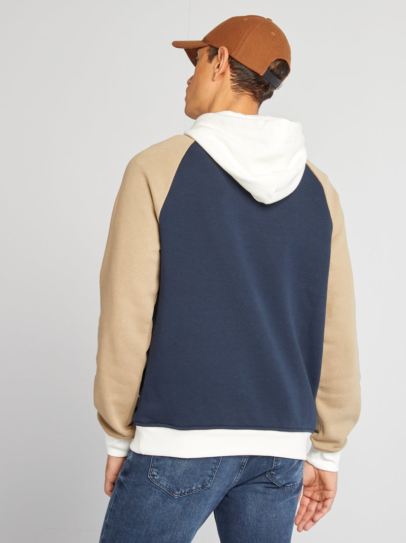 Sweatshirt em moletão estilo universidade americana AZUL - Kiabi