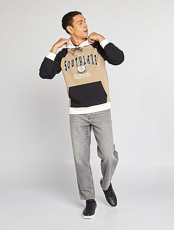 Sweatshirt em moletão estilo universidade americana