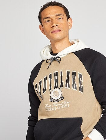 Sweatshirt em moletão estilo universidade americana