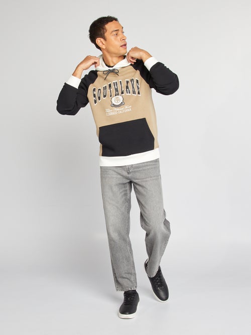 Sweatshirt em moletão estilo universidade americana - Kiabi