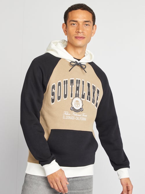 Sweatshirt em moletão estilo universidade americana - Kiabi