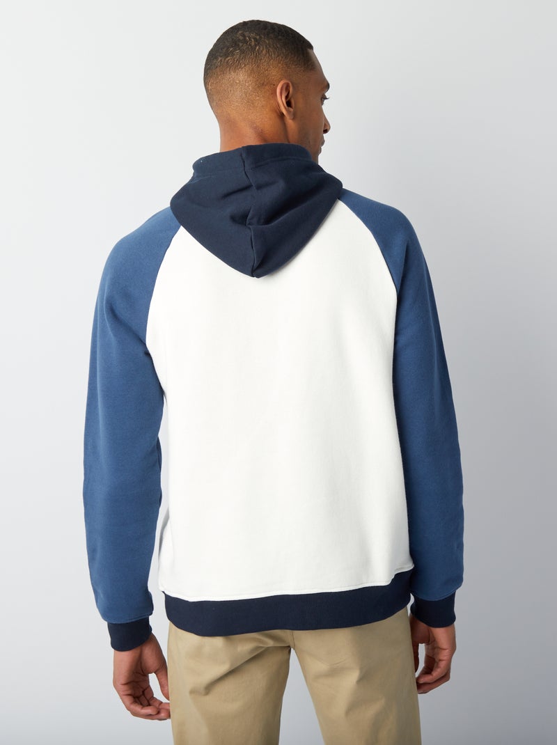 Sweatshirt em moletão estilo universidade americana BRANCO - Kiabi