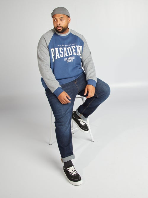 Sweatshirt em moletão estilo universitário - Kiabi