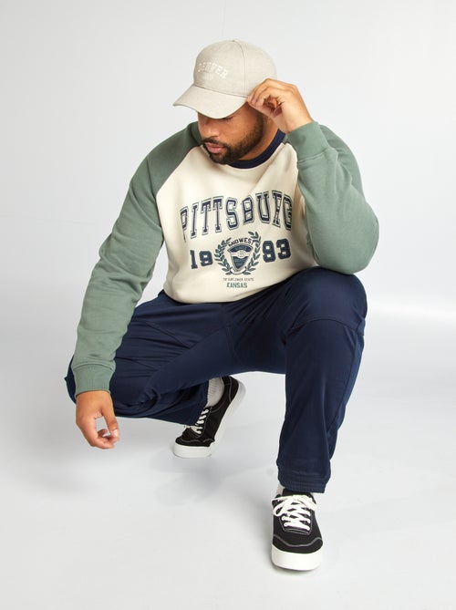 Sweatshirt em moletão estilo universitário - Kiabi