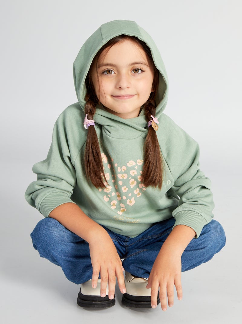 Sweatshirt em moletão fácil de vestir BRANCO - Kiabi