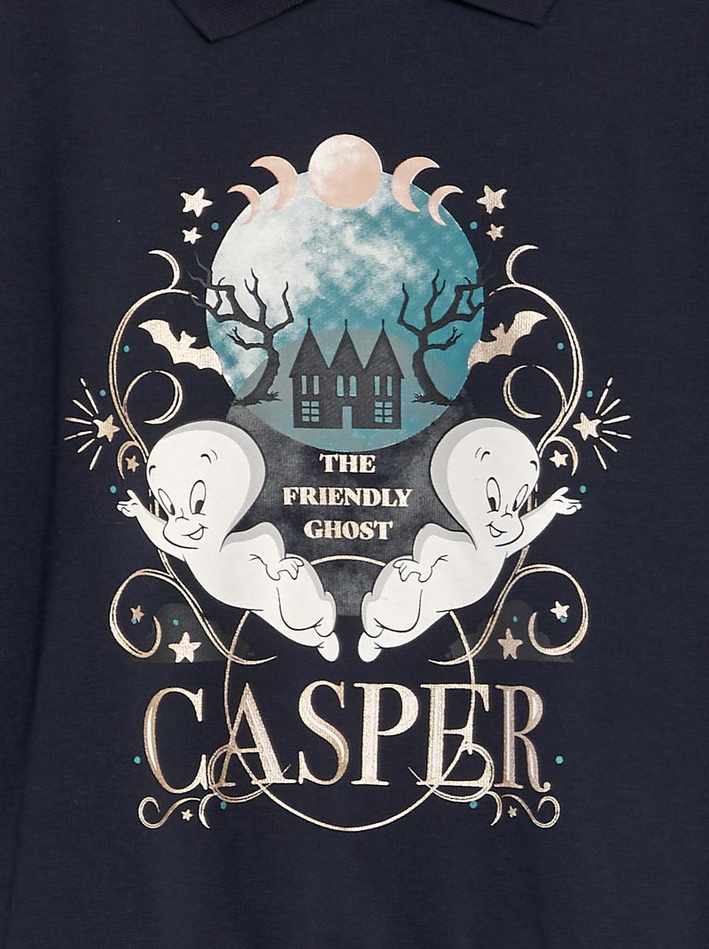 Sweatshirt em moletão 'Fantasminha' AZUL - Kiabi