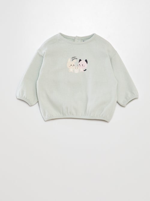 Sweatshirt em moletão fino - Kiabi