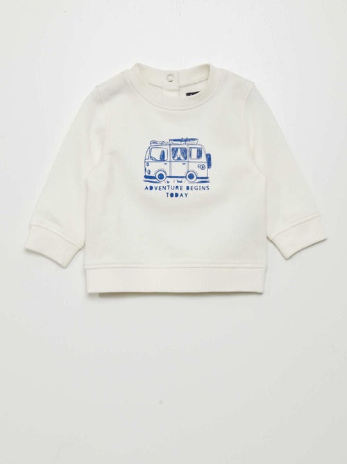 Sweatshirt em moletão fino - Kiabi