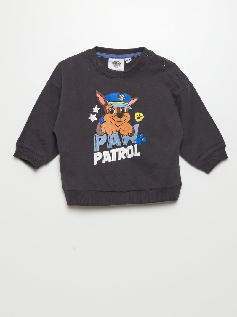 Sweatshirt em moletão fino 'Patrulha Pata' PRETO - Kiabi