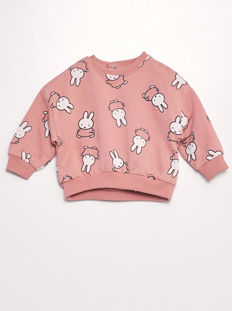Sweatshirt em moletão fino ROSA - Kiabi