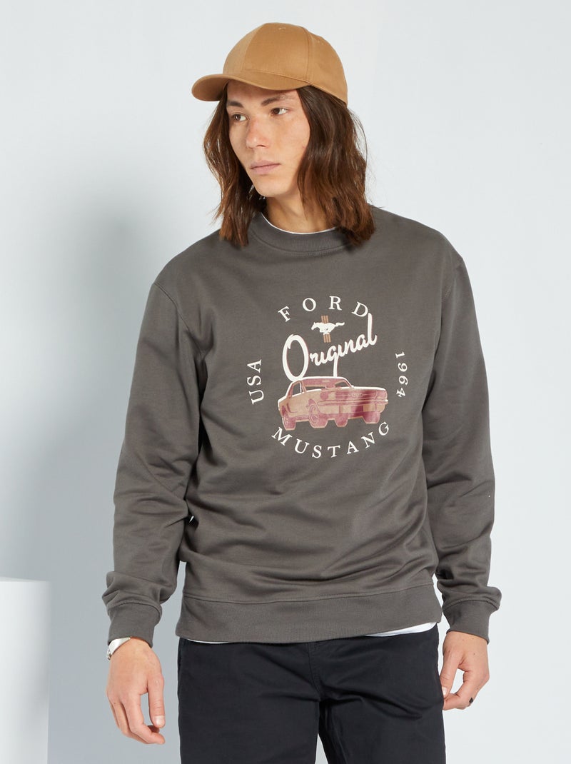 Sweatshirt em moletão 'Ford Mustang' CAQUI - Kiabi