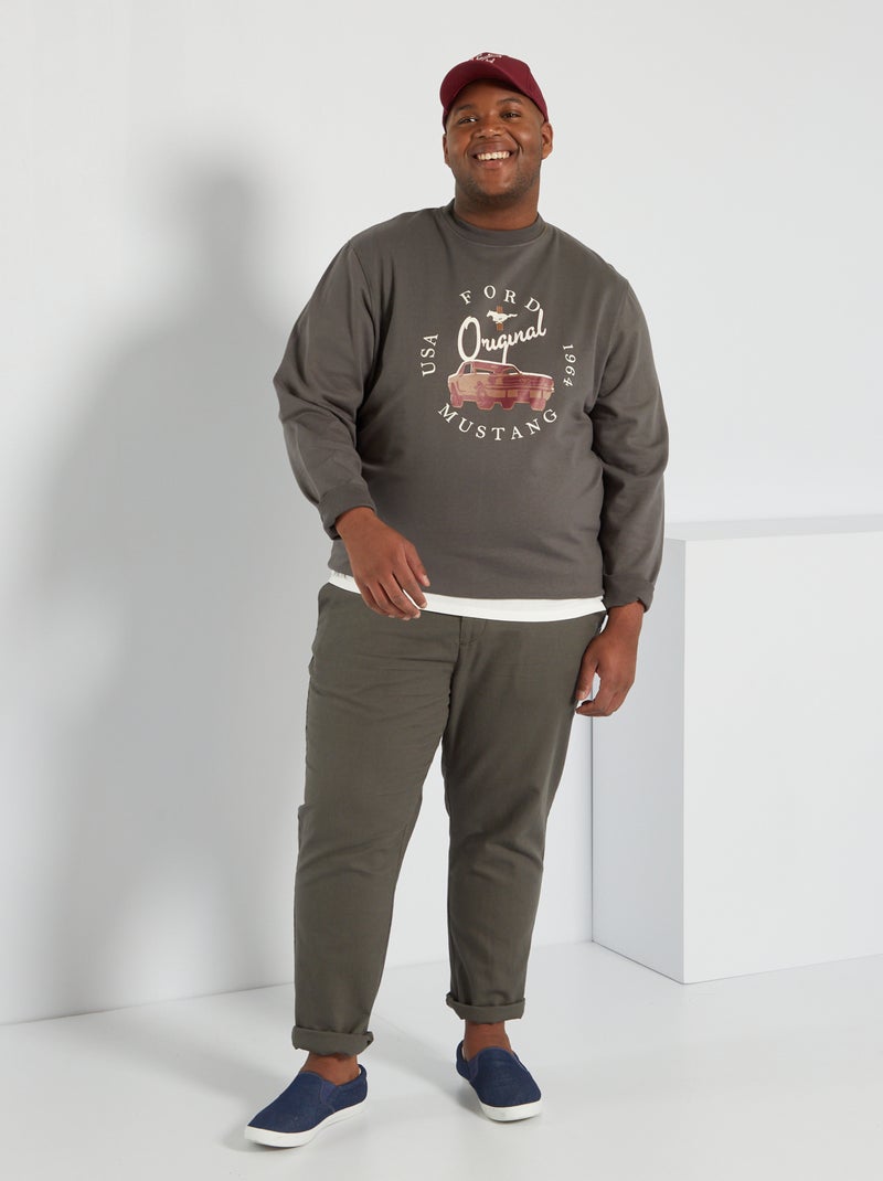 Sweatshirt em moletão 'Ford Mustang' CAQUI - Kiabi