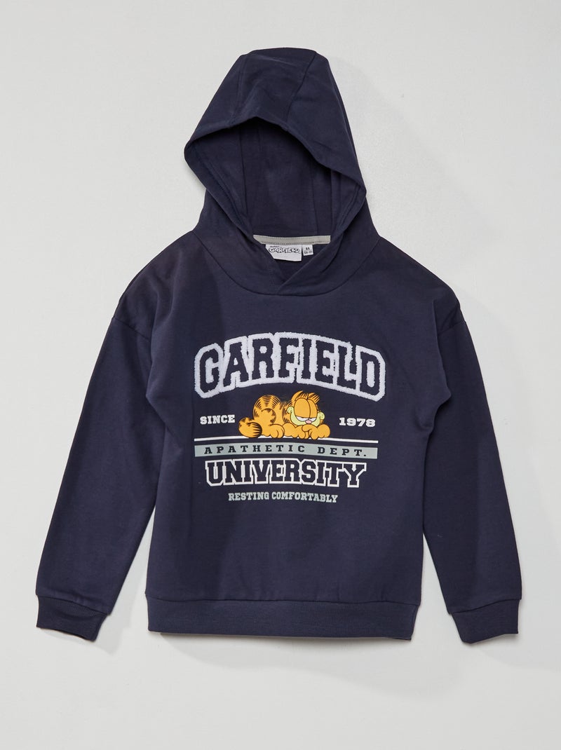 Sweatshirt em moletão 'Garfield' Cinza Escuro - Kiabi