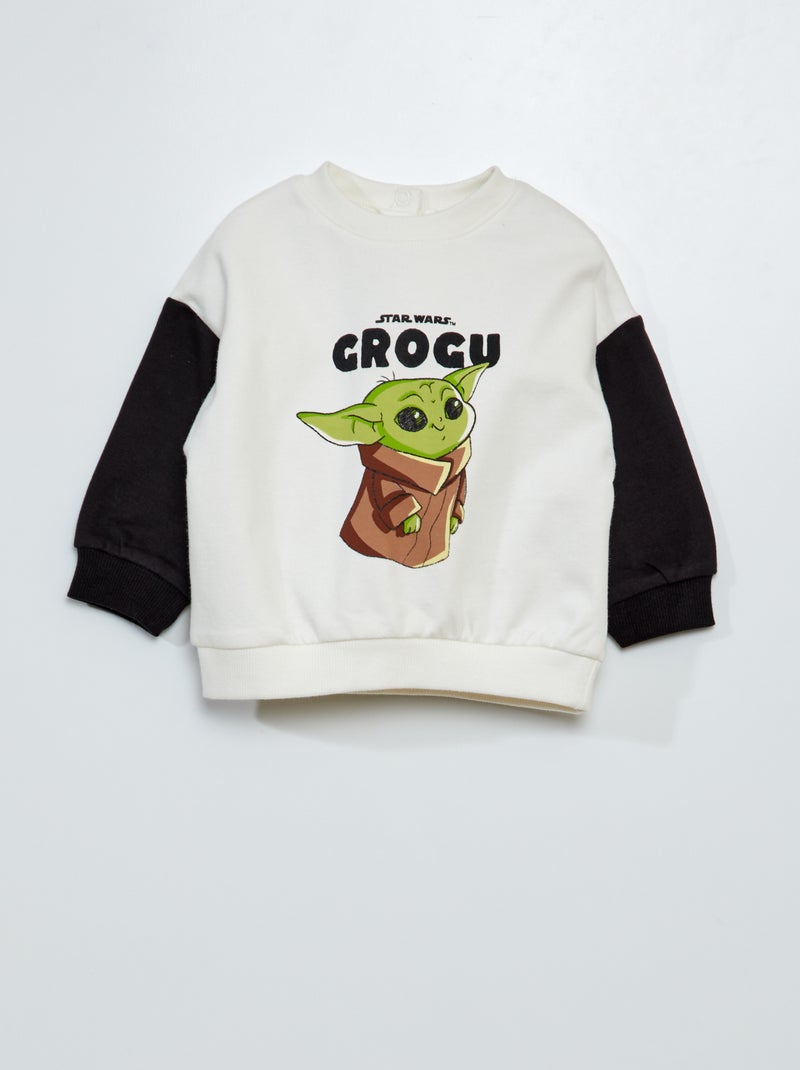 Sweatshirt em moletão 'Grogu' 'Star Wars' CINZA - Kiabi