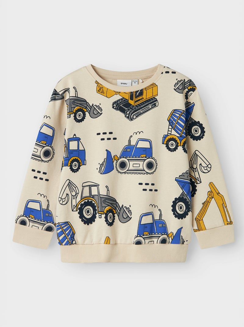 Sweatshirt em moletão 'Guppy' Bege - Kiabi