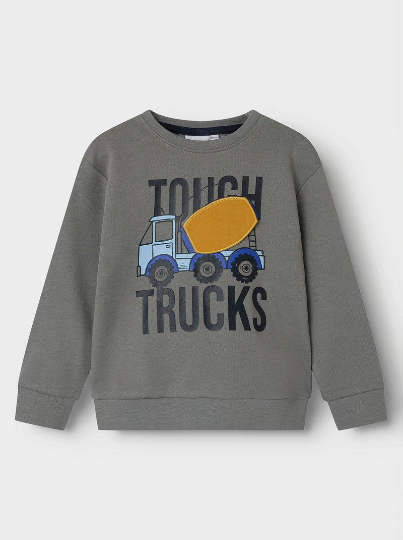 Sweatshirt em moletão 'Guppy' Cinza - Kiabi