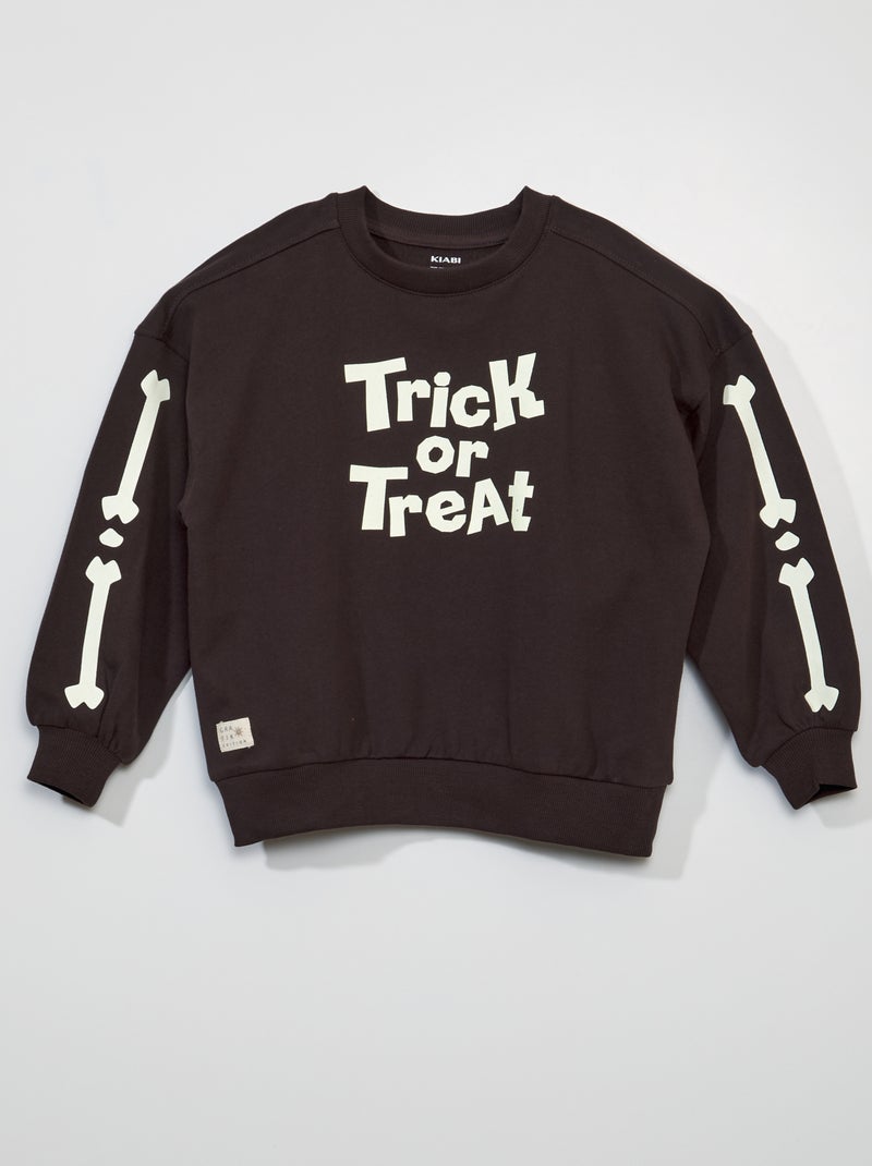 Sweatshirt em moletão 'Halloween' BRANCO - Kiabi