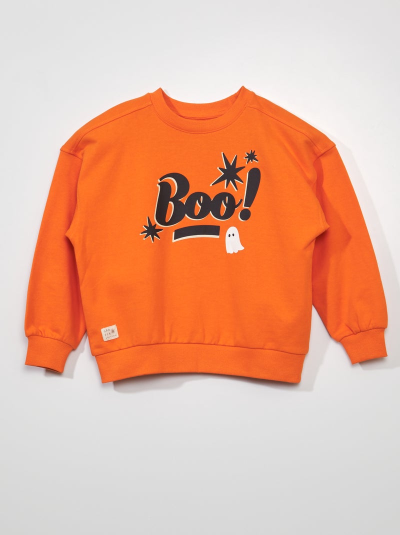Sweatshirt em moletão 'Halloween' BRANCO - Kiabi
