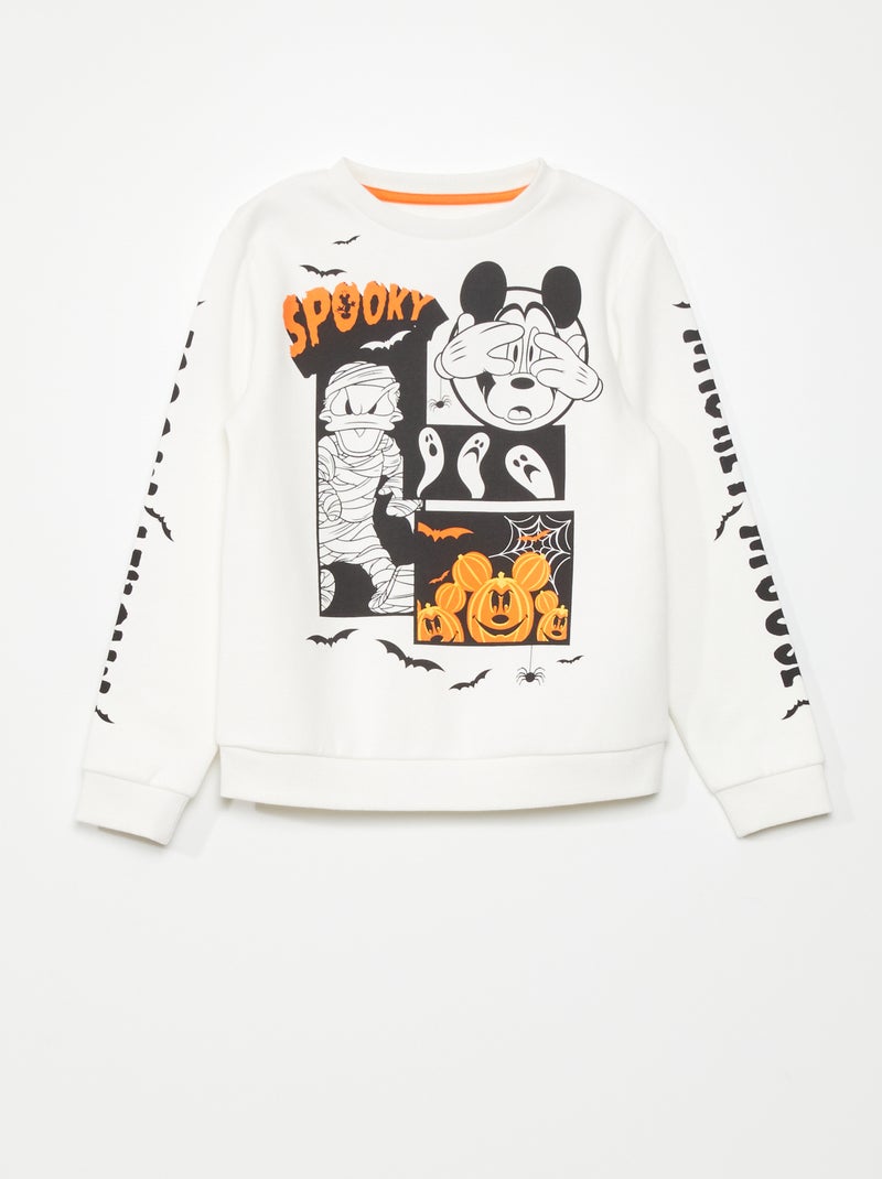Sweatshirt em moletão Halloween da 'Disney' Branco - Kiabi