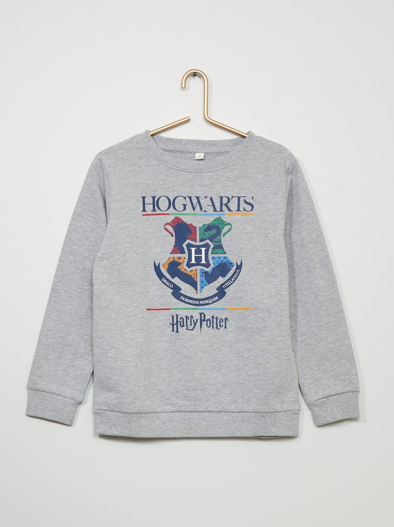 Sweatshirt em moletão 'Harry Potter' Cinza Mesclado - Kiabi
