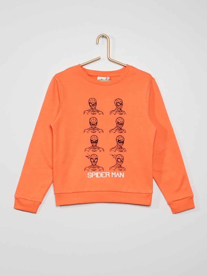Sweatshirt em moletão 'Homem-Aranha' LARANJA - Kiabi