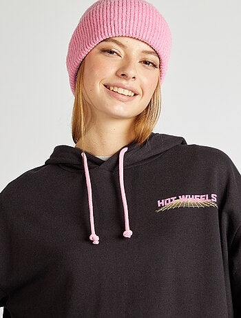 Sweatshirt em moletão 'Hot Wheels' com capuz