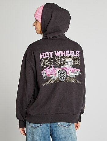 Sweatshirt em moletão 'Hot Wheels' com capuz