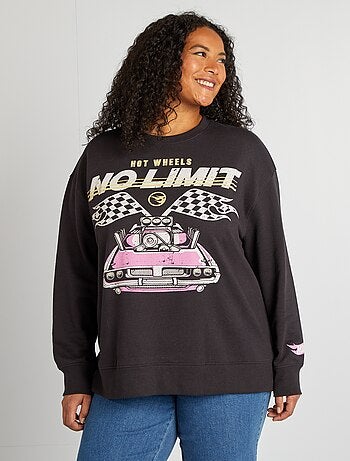Sweatshirt em moletão 'Hot Wheels'
