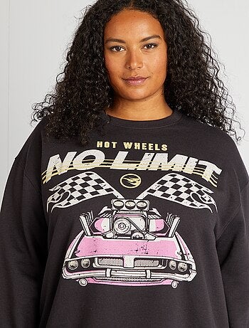 Sweatshirt em moletão 'Hot Wheels'