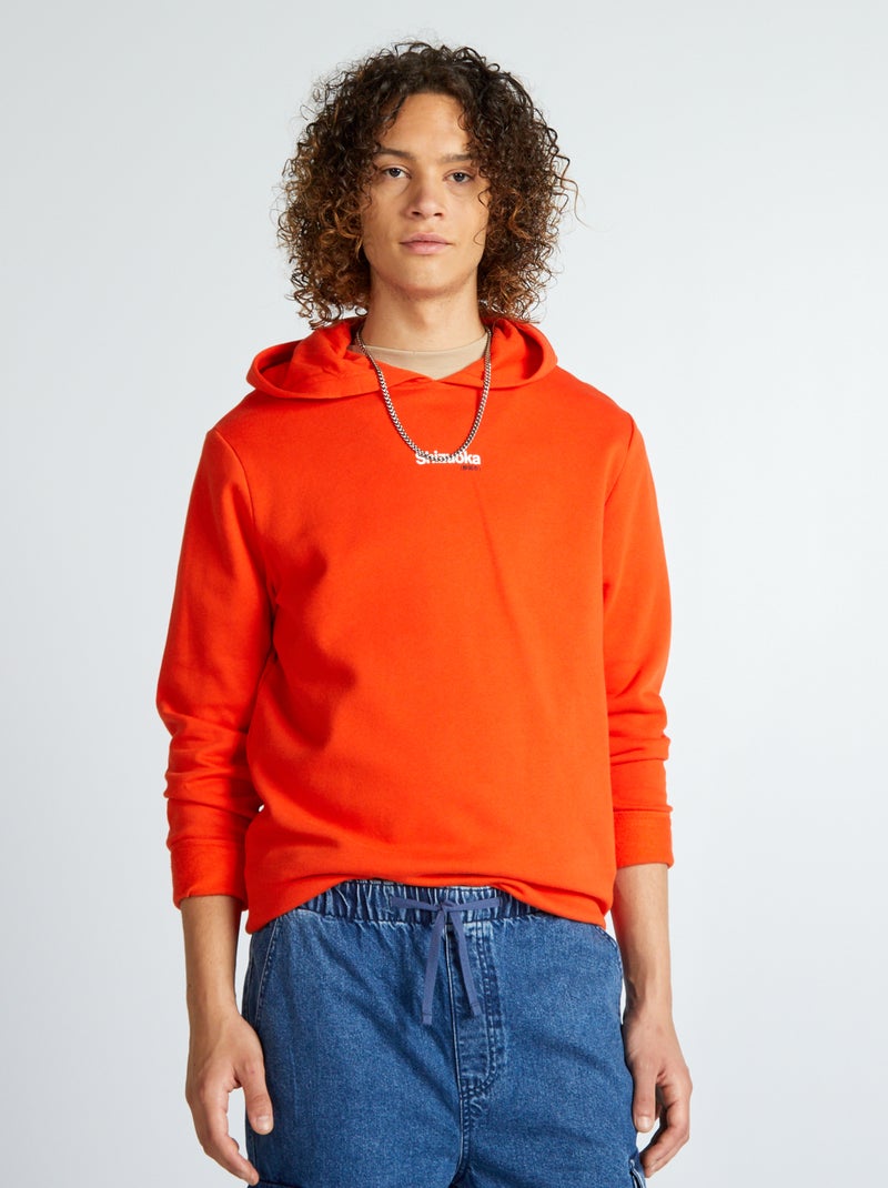 Sweatshirt em moletão LARANJA - Kiabi