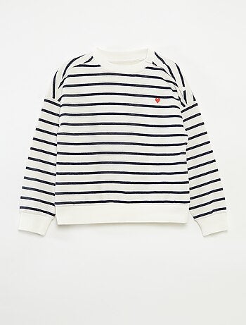 Sweatshirt em moletão leve às riscas - So Easy