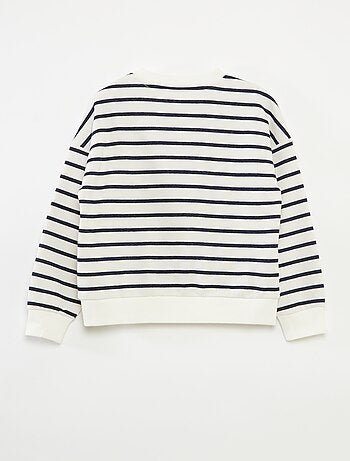 Sweatshirt em moletão leve às riscas - So Easy