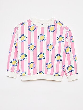 Sweatshirt em moletão leve com estampado