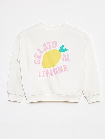 Sweatshirt em moletão leve com estampado